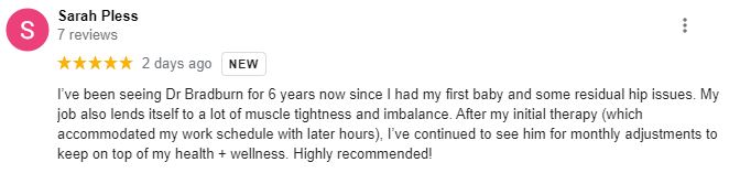 Chiropractic Leland NC Patient Testimonial